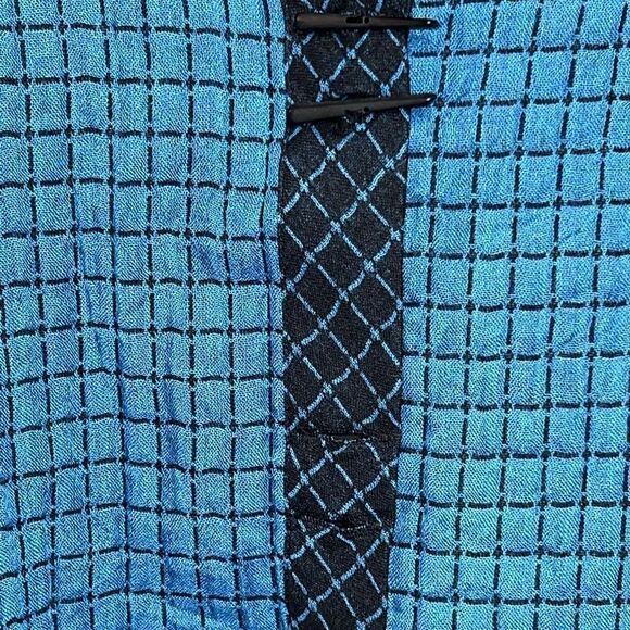 NWT Habitat 73737 Chopstick Button Cotton Pucker Window Pane Tunic Sz M/L - Picture 5 of 10